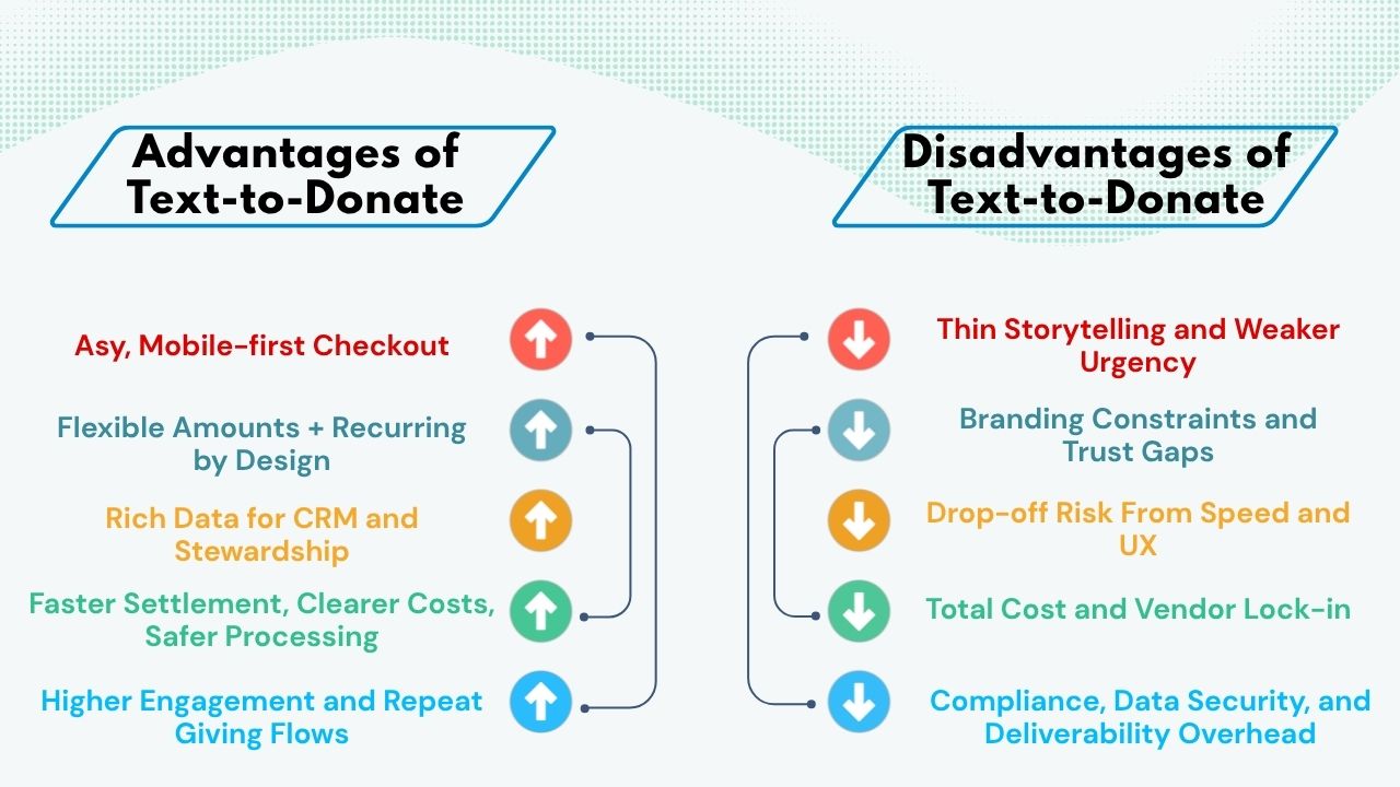 Advantages and Disadvantages of Text-to-donate