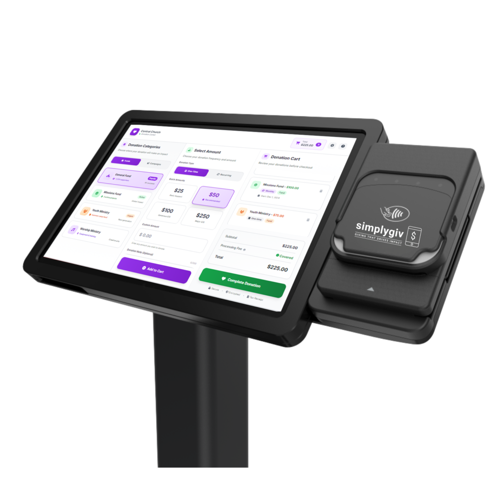 Donation Kiosk for Nonprofits, Churches