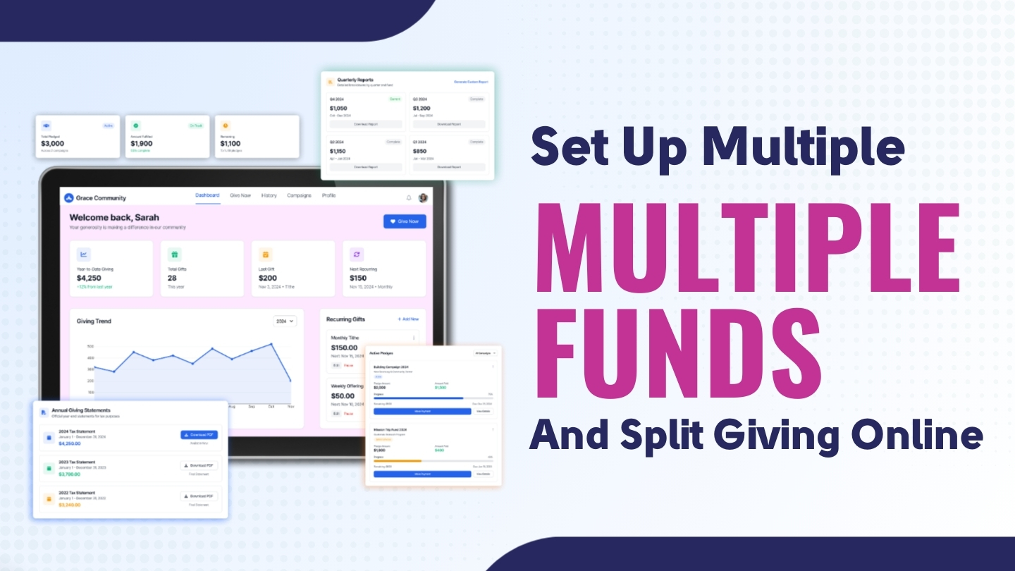 How to Set Up Multiple Funds and Split Giving Online