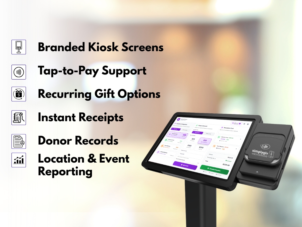 Everything Your Team Needs to Manage On-Site Giving.