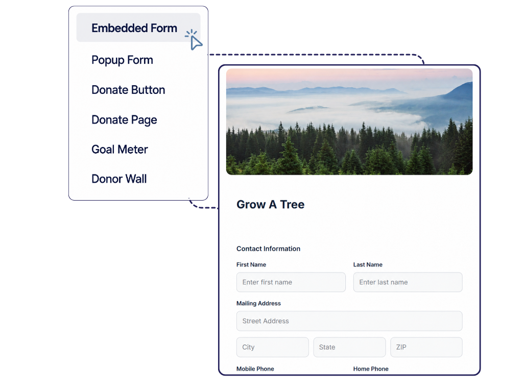 Embedded Website Forms