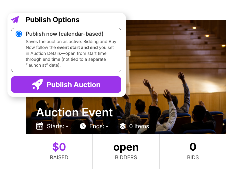 Auction Is Ready To Go Live