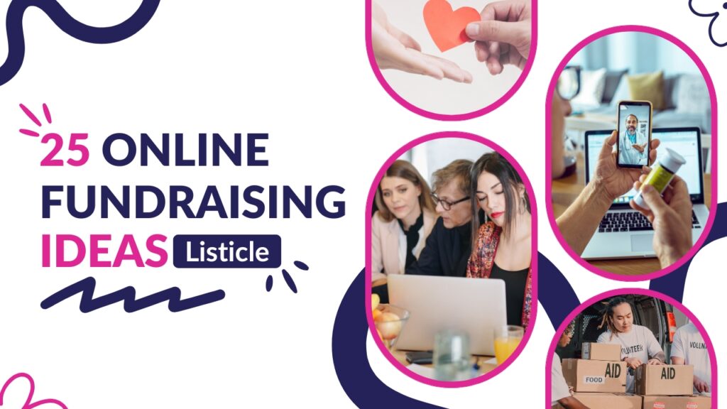 25 Online Fundraising Ideas listicle