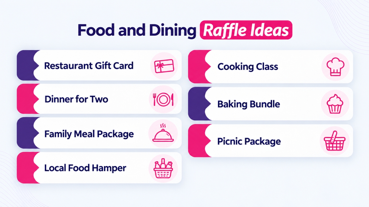 Food and Dining Raffle Ideas