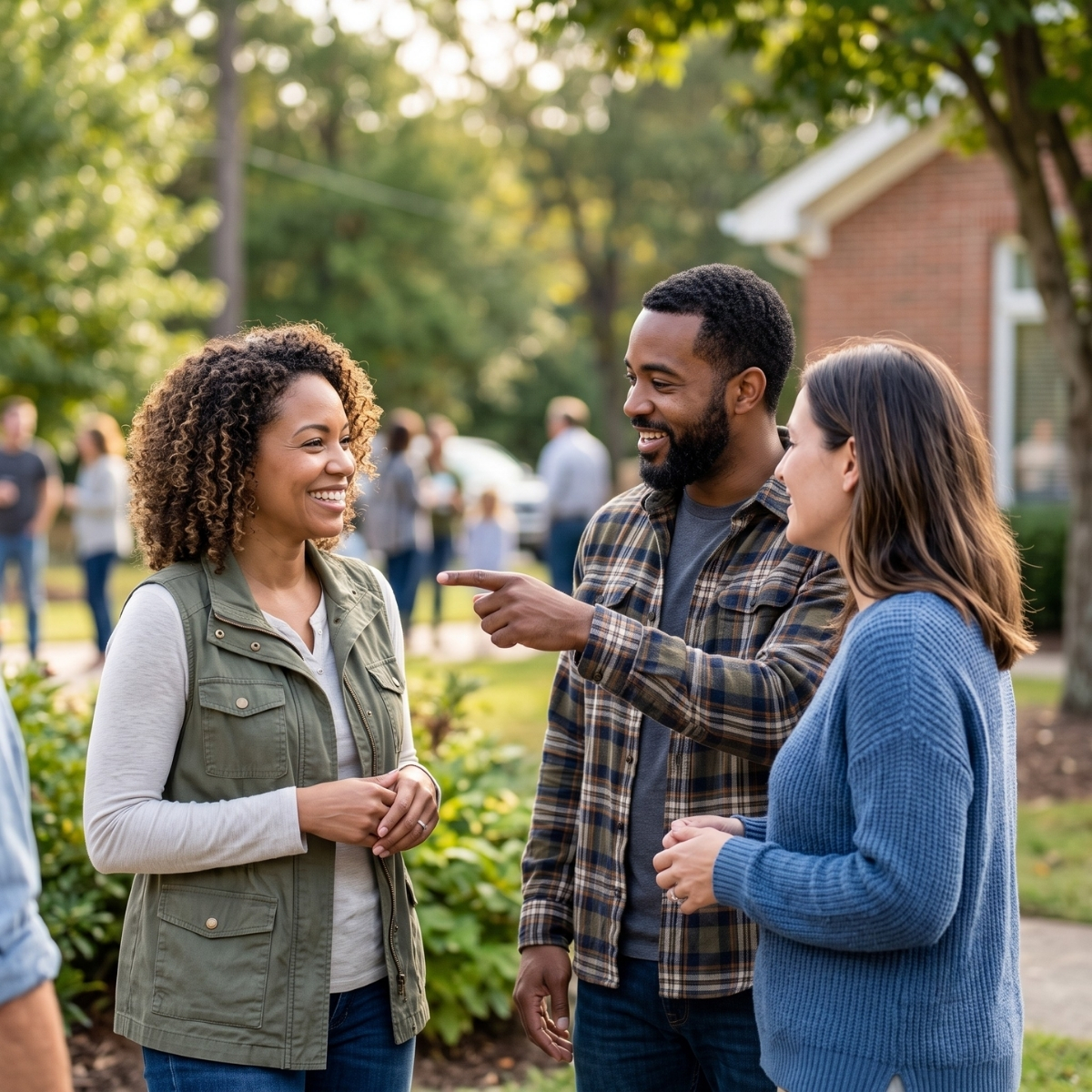 A small community group gathering together