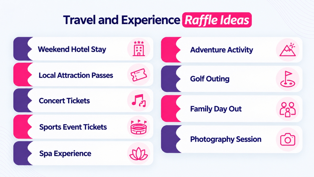 Travel and Experience Raffle Ideas